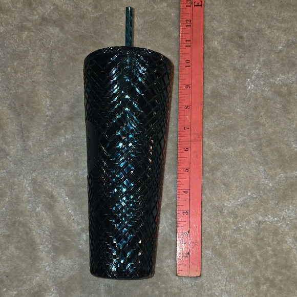 (J19) Starbucks Dark Green Tumbler 24 Oz. - Picture 5 of 5